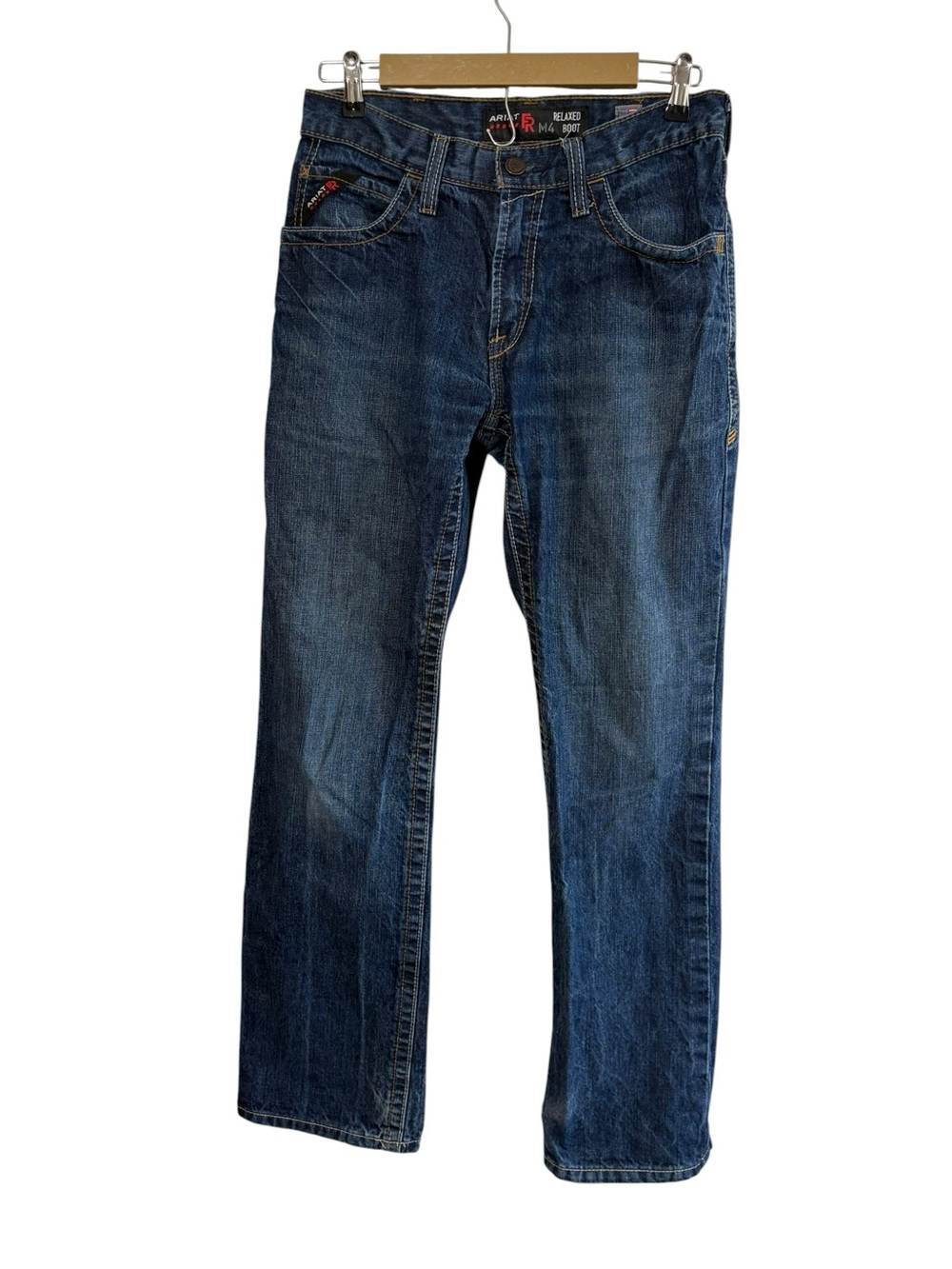 Ariat FR Size 30 M4 Relaxed Bootcut Jeans Dark Wash Western Denim Outdoor Barn